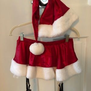 Sexy Santa Lingerie Skirt + Hat